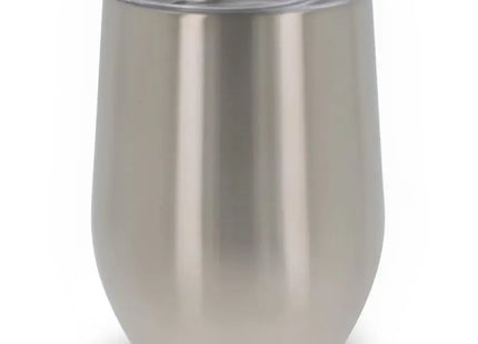 Silberner Doppelwandiger Isolierbecher mit Deckel: Effizient & Elegant TK Gruppe® Grosshandel 
