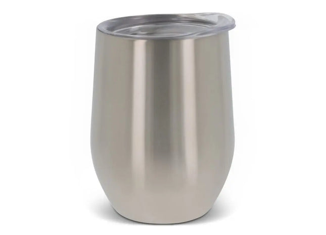 Silberner Doppelwandiger Isolierbecher mit Deckel: Effizient & Elegant TK Gruppe® Grosshandel 