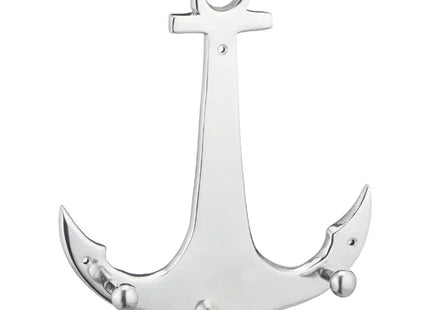 Silberner Garderoben-Anker, Ca. 27 cm Hoch - Elegantes Möbelzubehör TK Gruppe® Grosshandel 