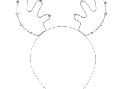 Silberner Haarreif mit Rentiergeweih, Festlicher Weihnachtsschmuck - 100 Zeichen TK Gruppe® Grosshandel 