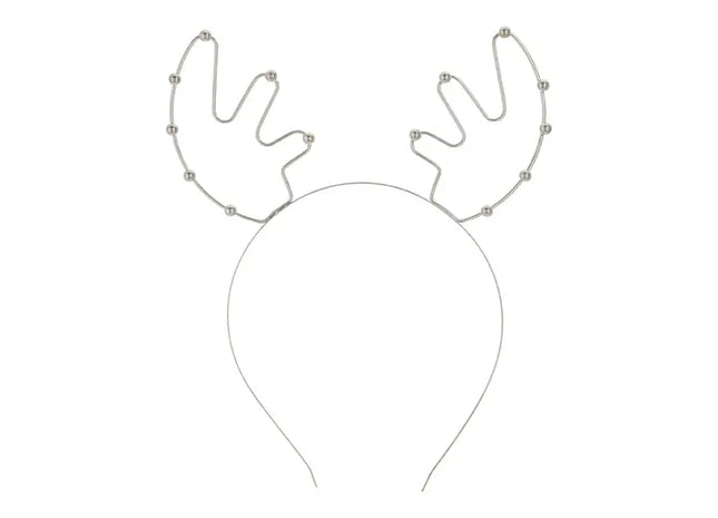 Silberner Haarreif mit Rentiergeweih, Festlicher Weihnachtsschmuck - 100 Zeichen TK Gruppe® Grosshandel 