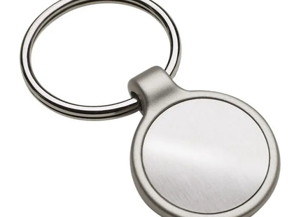 Silberner RE98-IRUN ROUND Schlüsselanhänger - Rund & Elegant, 100 Zeichen TK Gruppe® Grosshandel 