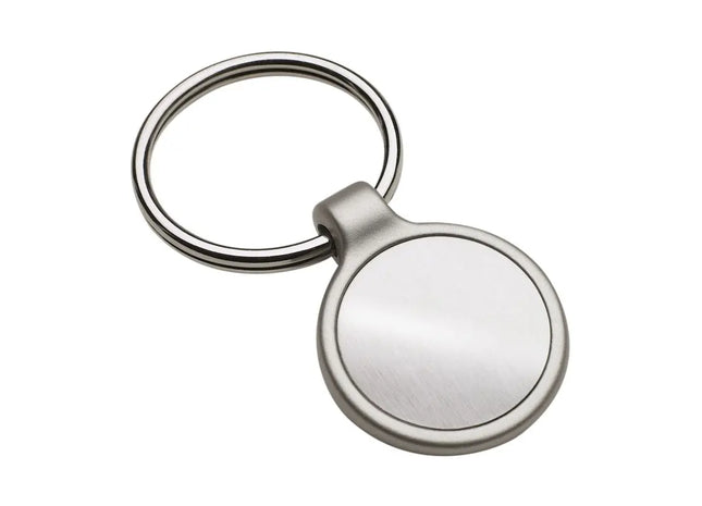 Silberner RE98-IRUN ROUND Schlüsselanhänger - Rund & Elegant, 100 Zeichen TK Gruppe® Grosshandel 