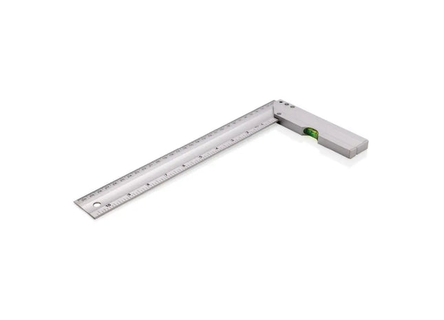Silbernes Lineal mit integrierter Wasserwaage - Präzise & Multifunktional, 100 Zeichen TK Gruppe® Grosshandel 