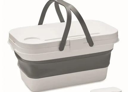 Silikon Picknickkorb CESTA - flexibel, modern, weiß TK Gruppe® Grosshandel 