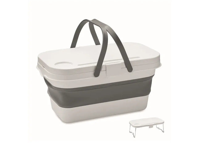 Silikon Picknickkorb CESTA - flexibel, modern, weiß TK Gruppe® Grosshandel 