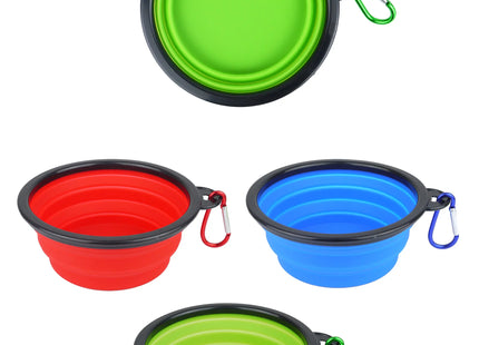 Silikon-Reisenapf – 3 verschiedene Farben – tragbarer Futternapf, 350 ml – praktisch für unterwegs TK Gruppe® Grosshandel 