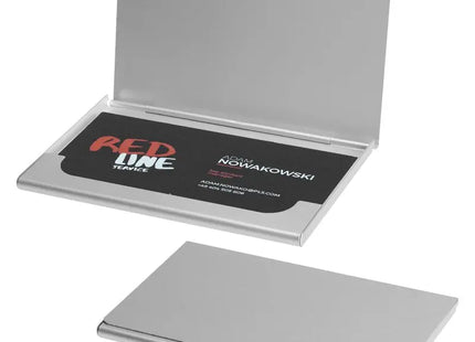 Silver Shanghai Business Card Holder - Sleek, Stylish, Durable, and Compact Metal Case for Cards TK Gruppe® Grosshandel 