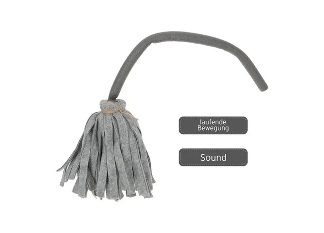 Singender und laufender Besen - Animierte Halloween-Deko, ca. 60cm hoch TK Gruppe® Grosshandel 