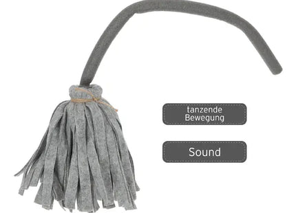 Singender und tanzender Besen - Animierte Halloween-Deko, ca. 60cm hoch TK Gruppe® Grosshandel 