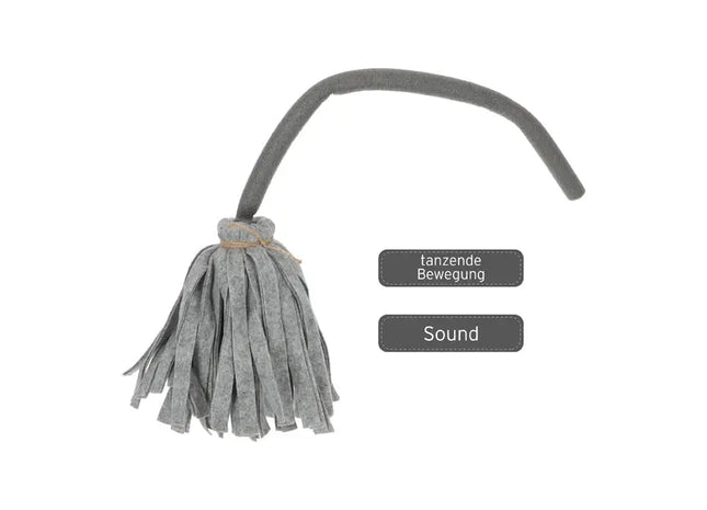 Singender und tanzender Besen - Animierte Halloween-Deko, ca. 60cm hoch TK Gruppe® Grosshandel 