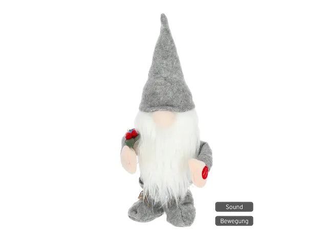 Singender und tanzender Weihnachtswichtel - Animierte Festtagsdekoration, ca. 40cm hoch TK Gruppe® Grosshandel 