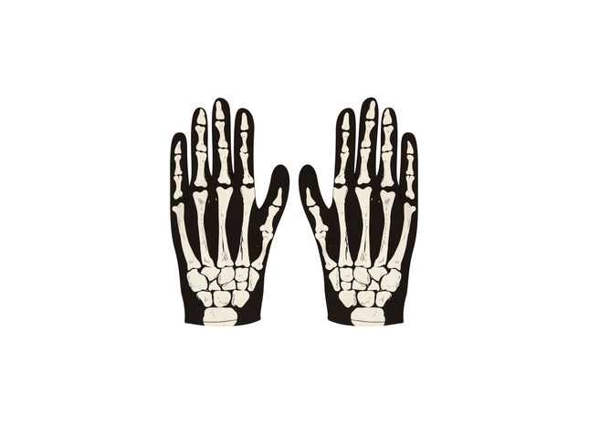 Skeletthandschuhe für Erwachsene – ideal für Halloween und Kostümpartys TK Gruppe® Grosshandel 