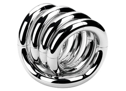 Skulptur REFLECTS-TERNI - Silber: Modernes Dekorationsobjekt für stilvolle Akzente in Ihrem Zuhause TK Gruppe® Grosshandel 