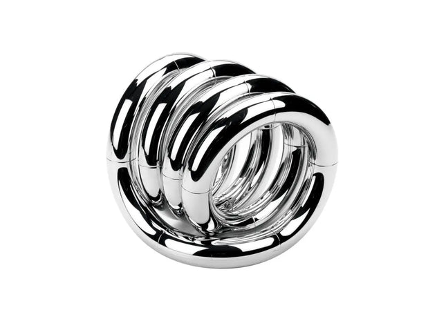 Skulptur REFLECTS-TERNI - Silber: Modernes Dekorationsobjekt für stilvolle Akzente in Ihrem Zuhause TK Gruppe® Grosshandel 