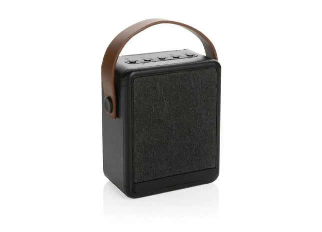 Skywave 12W Solarbetriebener Lautsprecher aus RCS recyceltem Kunststoff - Schwarz TK Gruppe® Grosshandel 