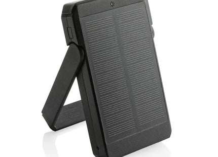 Skywave 5.000mAh Solar-Powerbank mit 10W Wireless-Ladung aus rPlastik - Schwarz TK Gruppe® Grosshandel 