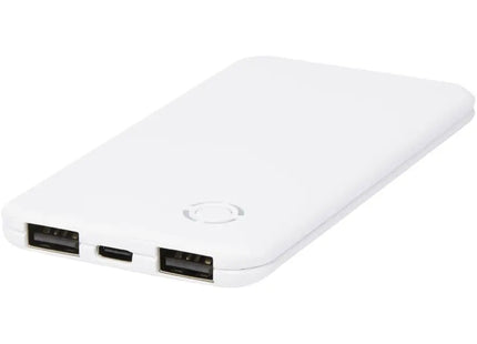 Slender 4000 mAh Flache Dual Powerbank - Weiß, Kompakte und Leistungsstarke Tragbare Ladegerät TK Gruppe® Grosshandel 