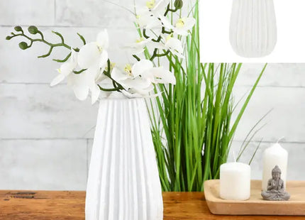 Small White Ceramic Vase 15cm - Conical Design 1 Elegant Decor TK Gruppe® Grosshandel 