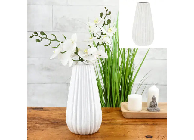 Small White Ceramic Vase 15cm - Conical Design 1 Elegant Decor TK Gruppe® Grosshandel 