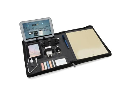 Smartes Tech-Portfolio mit integrierter Powerbank für Business und Unterwegs TK Gruppe® Grosshandel 