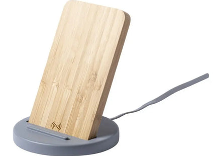 Wiket Kabellose Ladestation/Smartphone-Ständer - Grau, Naturlook TK Gruppe® Grosshandel 