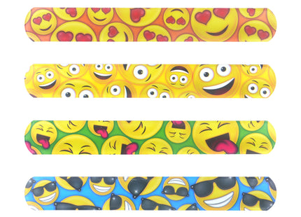 Smile Snap Armbander, 22x3 cm, 6 verschiedene Designs - Bunte Spaßarmbänder für Kinder TK Gruppe® Grosshandel 