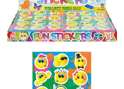Smiley-Aufkleber, 10 x 11,5 cm, 12er-Pack, fröhliche Emoji-Aufkleber zum Basteln und Dekorieren TK Gruppe® Grosshandel 