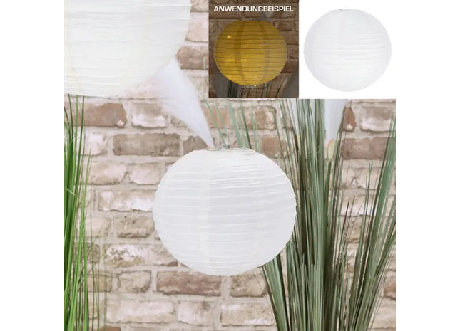 Snowy Paper Lantern: Small, Approx. 25cmD - SEO-Optimized Listing for Enhanced Visibility TK Gruppe® Grosshandel 
