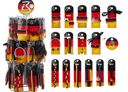 Soccer Gear, 17-teilig, auf drehbarem Thekenständer - Unverzichtbares Zubehör für Fußballfans TK Gruppe® Grosshandel 