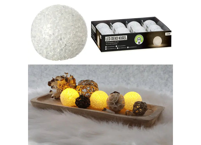 Soft LED Deko-Kugel, XS, 6cm Durchmesser – Sanftes Stimmungslicht TK Gruppe® Grosshandel 