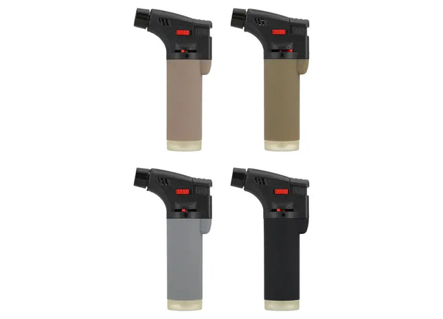 Soft Touch Jet-Feuerzeugbrenner, 4er-Set, Kraftvoll und Handlich TK Gruppe® Grosshandel 