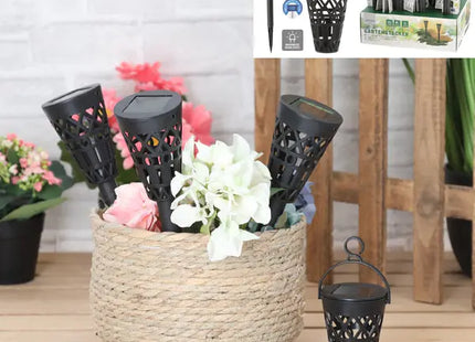 Solar-LED-Gartenstecker, kegelförmig, 2-in-1-Funktion, ca. 37 cm hoch TK Gruppe® Grosshandel 