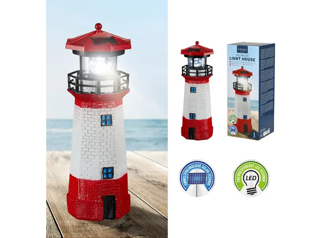 Solar LED Leuchtturm für den Garten, ca. 28cm Hoch - Dekoratives Licht TK Gruppe® Grosshandel 