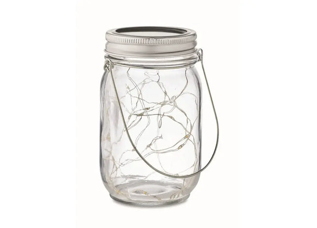 Solar-Licht im Glas POT LAMP - Transparent Stilvolle, Umweltfreundliche Solarleuchte TK Gruppe® Grosshandel 