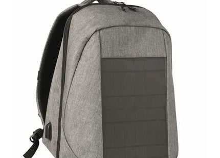 Solar Rucksack TOKYO SOLAR - Schwarz Stilvoller, Umweltfreundlicher Rucksack mit Solarmodul TK Gruppe® Grosshandel 