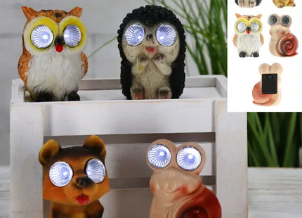 Solarbetriebene Gartenfiguren, 4er-Set, Höhe 9cm TK Gruppe® Grosshandel 