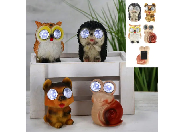 Solarbetriebene Gartenfiguren, 4er-Set, Höhe 9cm TK Gruppe® Grosshandel 