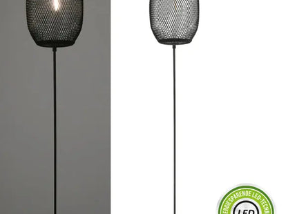 Solarbetriebene LED-Lampe, Netzstrom, Schwarz, Stecker, ca. 100cmH: Effektive Außenbeleuchtungslösung TK Gruppe® Grosshandel 