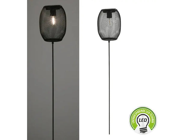 Solarbetriebene LED-Lampe, Netzstrom, Schwarz, Stecker, ca. 100cmH: Effektive Außenbeleuchtungslösung TK Gruppe® Grosshandel 