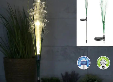 Solarbetriebener LED-Gartenpfahl, Pampasgras-Design, ca. 78cm Höhe: Außenbeleuchtungslösung TK Gruppe® Grosshandel 