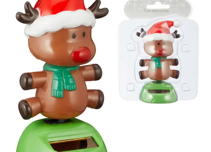 Solarbetriebener Wackel-Elch – Umweltfreundliches Schreibtischspielzeug, 10cm Hoch TK Gruppe® Grosshandel 