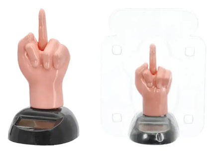 Solarbetriebener Wackelfigur Mittelfinger, Schreibtischspielzeug, 10cm TK Gruppe® Grosshandel 