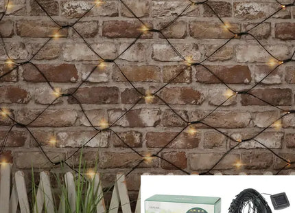 Solarbetriebenes LED Lichternetz, 80 Leuchten, ca. 180x120 cm – Effiziente Beleuchtung TK Gruppe® Grosshandel 
