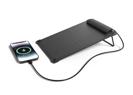 Solarpulse 5W Tragbares Solarmodul aus RCS-recyceltem Plastik - Schwarz TK Gruppe® Grosshandel 