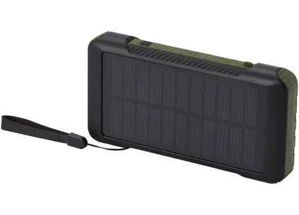 Soldy 10.000 mAh Solar-Powerbank aus GRS-Kunststoff - Armeegrün TK Gruppe® Grosshandel 