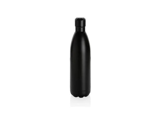 Solid Color Schwarze Vakuumisolierflasche aus Edelstahl, 1L TK Gruppe® Grosshandel 