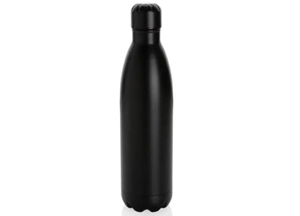 Solid Color Vakuum-Isolierte Edelstahlflasche 750ml - Schlicht in Schwarz TK Gruppe® Grosshandel 