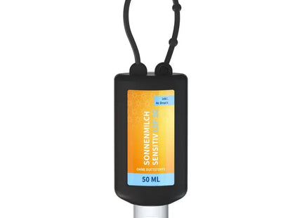 Sonnenschutzcreme Sensitive 50ml, LSF 30, Hautschutz, Etikett schwarz TK Gruppe® Grosshandel 
