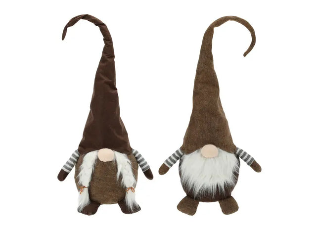 Sortierte Figuren: Wichtel Udo, Santa, Frau, Braun, ca. 100cm – Festliche Deko TK Gruppe® Grosshandel 